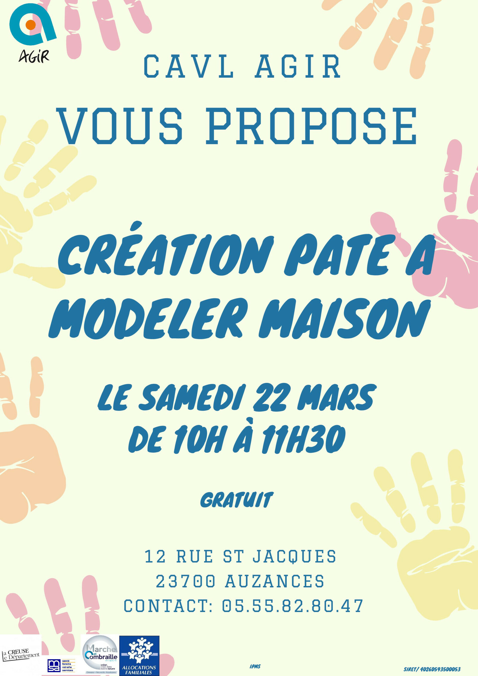Atelier création de pâte à modeler maison