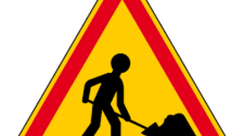Avis de chantier sur RD